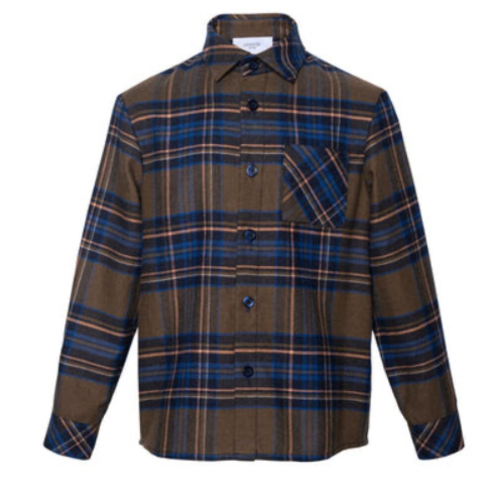 Paade Mode Green Oxford Shirt Plaid Size 5